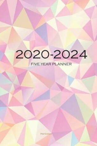 Cover of 2020-2024 Five Year Planner-Pink Geometry