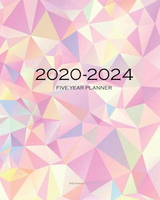 Book cover for 2020-2024 Five Year Planner-Pink Geometry