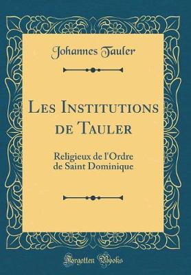 Book cover for Les Institutions de Tauler