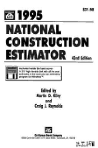 Cover of National Construction Estimator 95 with Disk