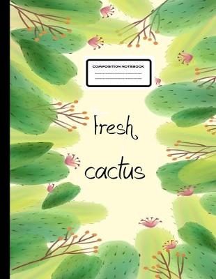 Book cover for composition notebook Fresh cactus
