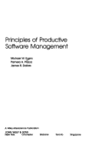 Cover of Principles of Productive Software Management