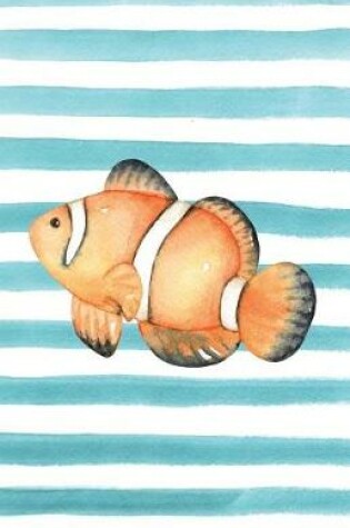 Cover of Orange Clownfish Watercolor Stripe Journal, Graph Paper