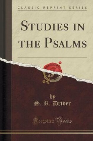 Cover of Studies in the Psalms (Classic Reprint)
