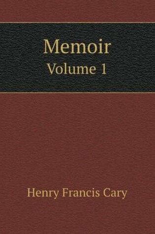 Cover of Memoir Volume 1