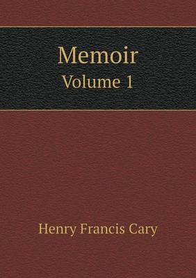 Book cover for Memoir Volume 1