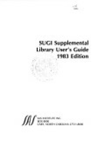 Cover of Sugi Supplement Library User's Guide