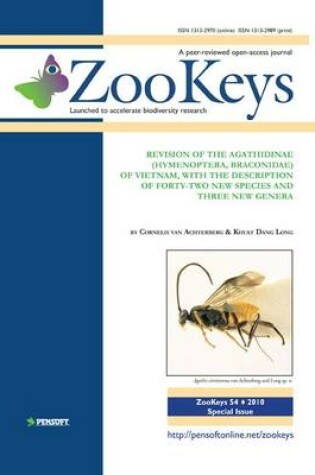 Cover of Revision of the Agathidinae (hymenoptera, Braconidae) of Vietnam, with the Description of Forty-two New Species and Three New Genera
