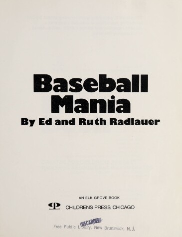 Book cover for Baseball Mania