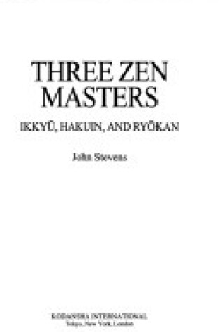 Cover of Three Zen Masters