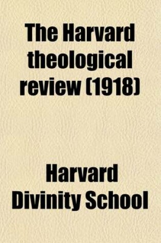 Cover of The Harvard Theological Review (Volume 11)