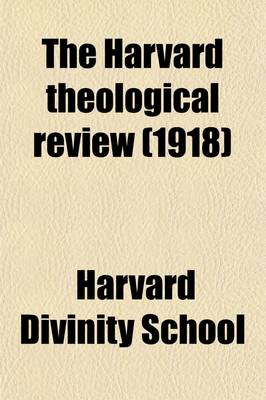 Book cover for The Harvard Theological Review (Volume 11)