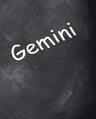 Cover of Gemini Zodiac Horoscope School Composition Book Chalkboard 130 Pages