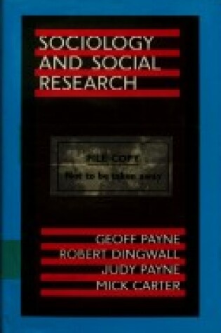 Cover of Sociology and Social Research