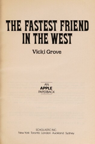 Cover of The Fastest Friend in the West