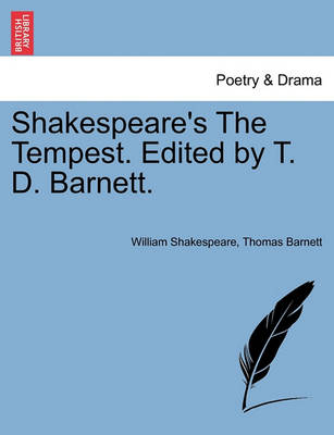 Book cover for Shakespeare's the Tempest. Edited by T. D. Barnett.