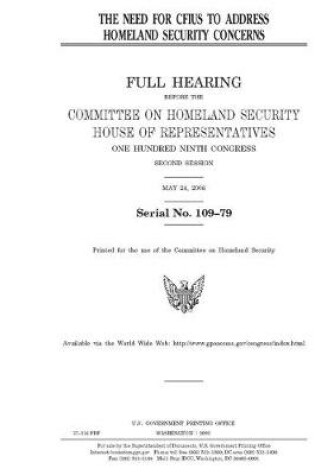 Cover of The need for CFIUS to address homeland security concerns