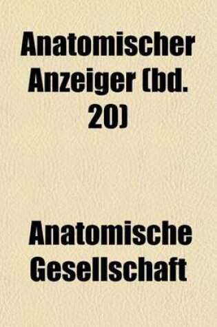 Cover of Anatomischer Anzeiger (Bd. 20)