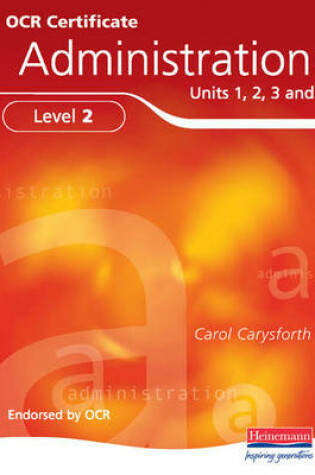 Cover of OCR Certificate in Administration Level 2 Student Book