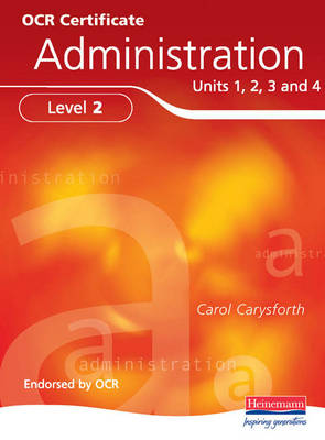 Book cover for OCR Certificate in Administration Level 2 Student Book