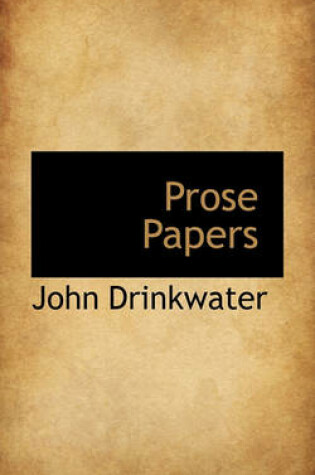 Cover of Prose Papers