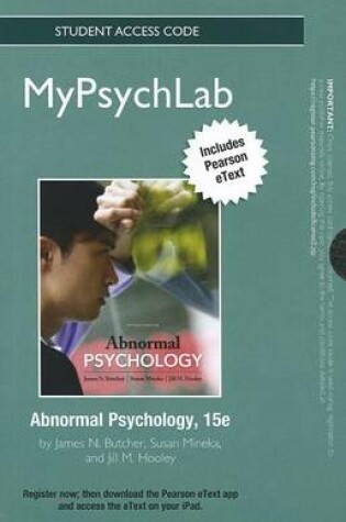 Cover of NEW MyLab Psychology  with Peason eText -- Standalone Access Card -- for Abnormal Psychology