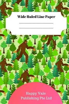 Book cover for Cute Big Foot Theme Wide Ruled Line Paper