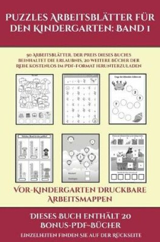 Cover of Vor-Kindergarten Druckbare Arbeitsmappen (Puzzles Arbeitsblätter für den Kindergarten