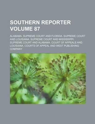 Book cover for Southern Reporter Volume 87