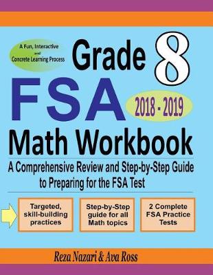 Book cover for Grade 8 FSA Mathematics Workbook 2018 - 2019