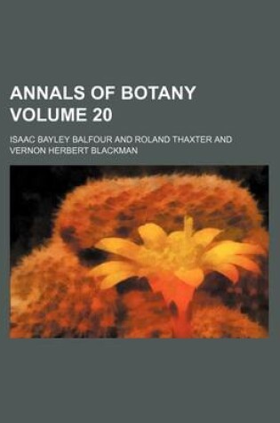 Cover of Annals of Botany Volume 20