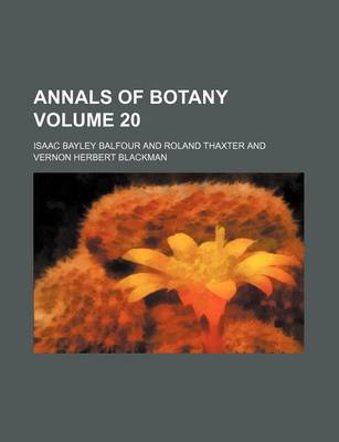 Book cover for Annals of Botany Volume 20