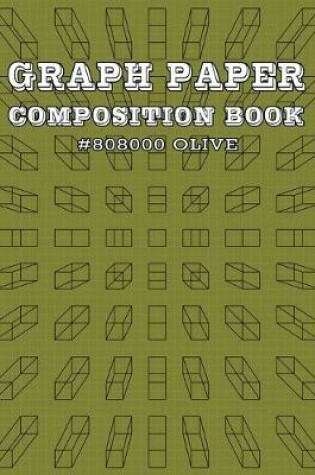 Cover of Graph Paper and Lined Paper Notebook For Math and Science Composition Notebooks For Students Teachers - 8.5" x 11" Quad Ruled 5 Squares Per Inch - HTML Color Name - Olive