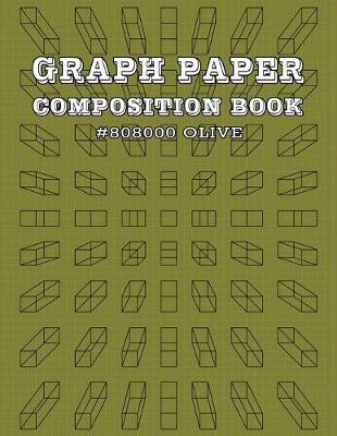 Book cover for Graph Paper and Lined Paper Notebook For Math and Science Composition Notebooks For Students Teachers - 8.5" x 11" Quad Ruled 5 Squares Per Inch - HTML Color Name - Olive