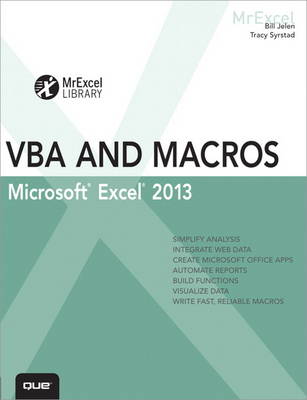 Cover of Excel 2013 VBA and Macros