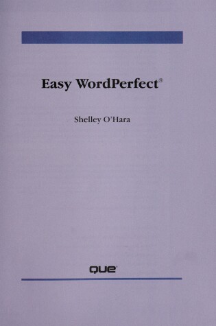 Cover of Easy WordPerfect 5.1