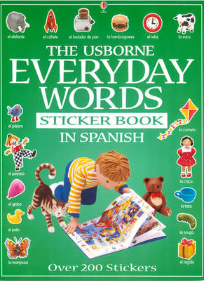 Book cover for Everyday Words Sticker Book in Spanish