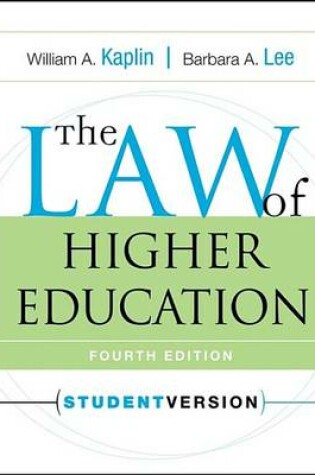 Cover of The Law of Higher Education