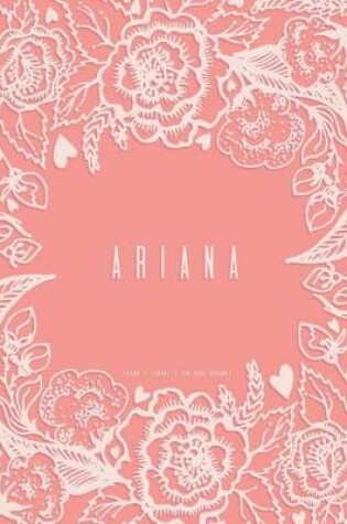 Cover of Ariana - Peach Floral Dot Grid Journal