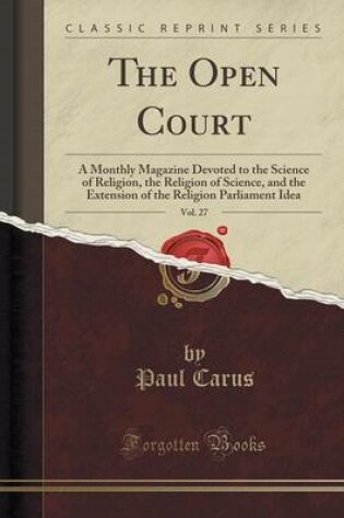 Cover of The Open Court, Vol. 27