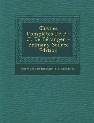 Book cover for Uvres Completes de P.-J. de Beranger