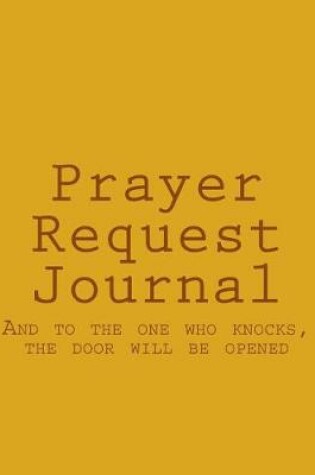 Cover of Prayer Request Journal