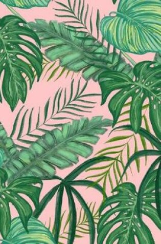 Cover of Terrific Green Tropical Leaves on Pink Journal