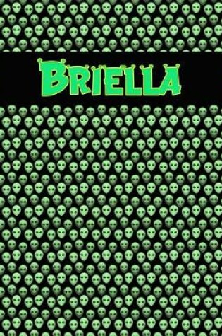 Cover of 120 Page Handwriting Practice Book with Green Alien Cover Briella