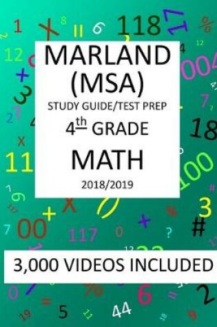 Cover of 4th Grade MARYLAND MSA, 2019 MATH, Test Prep