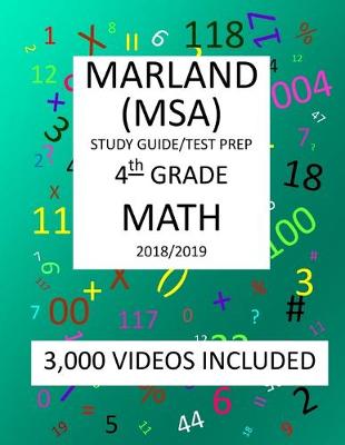 Book cover for 4th Grade MARYLAND MSA, 2019 MATH, Test Prep