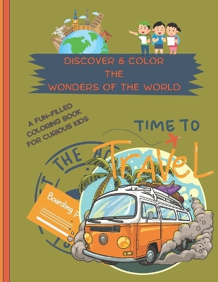 Book cover for Discover and Color the Wonders of the World