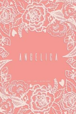 Cover of Angelica - Peach Floral Dot Grid Journal