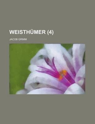 Book cover for Weisthumer (4 )