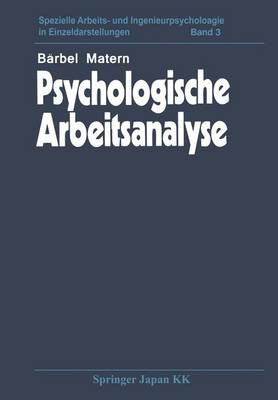 Cover of Psychologische Arbeitsanalyse